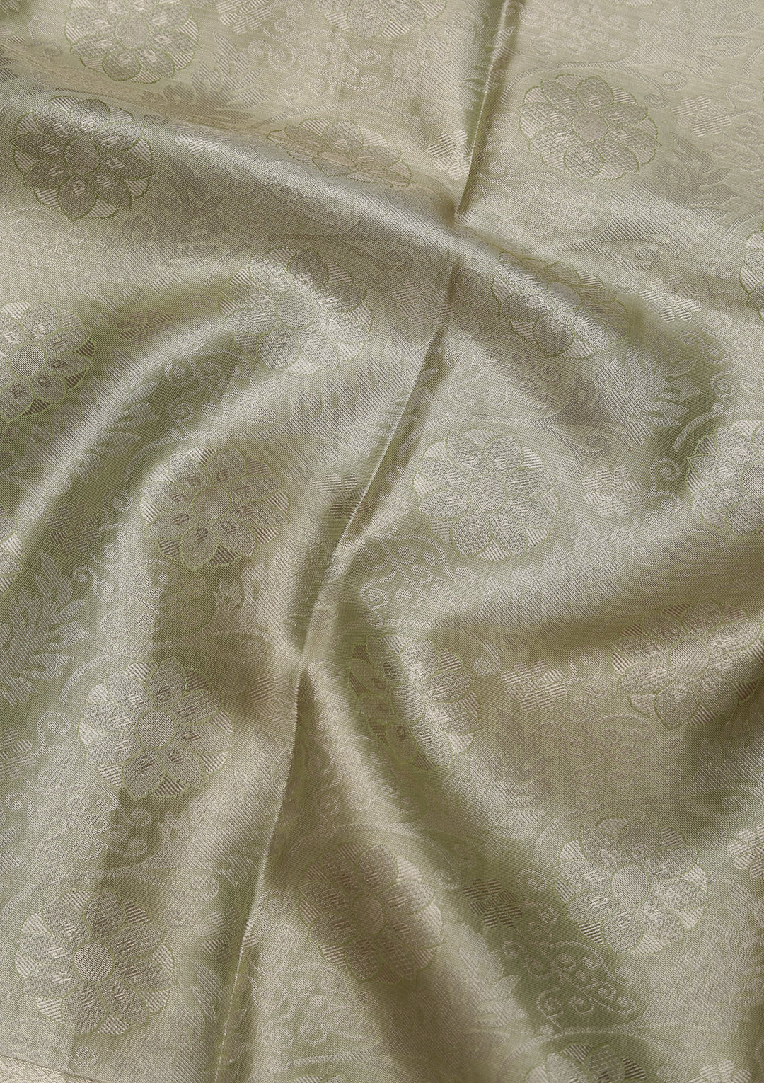 Pista Green Zariwork Kanjivaram Pure Silk Saree