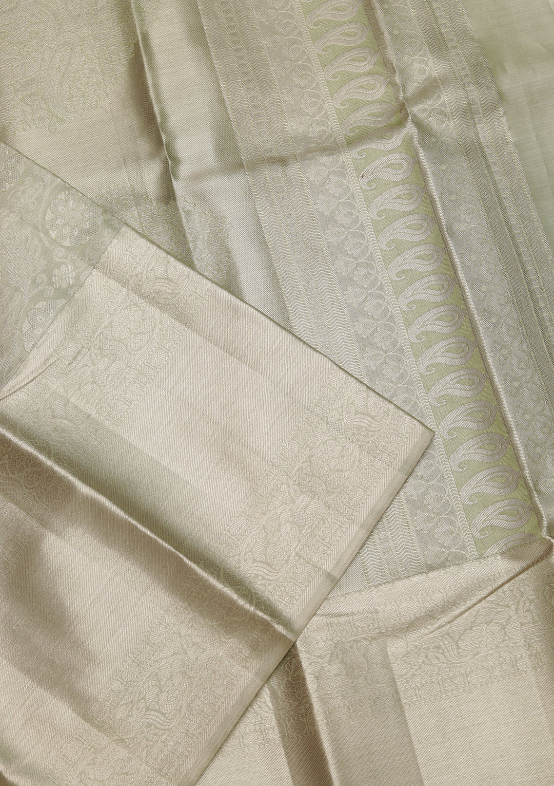 Pista Green Zariwork Kanjivaram Pure Silk Saree