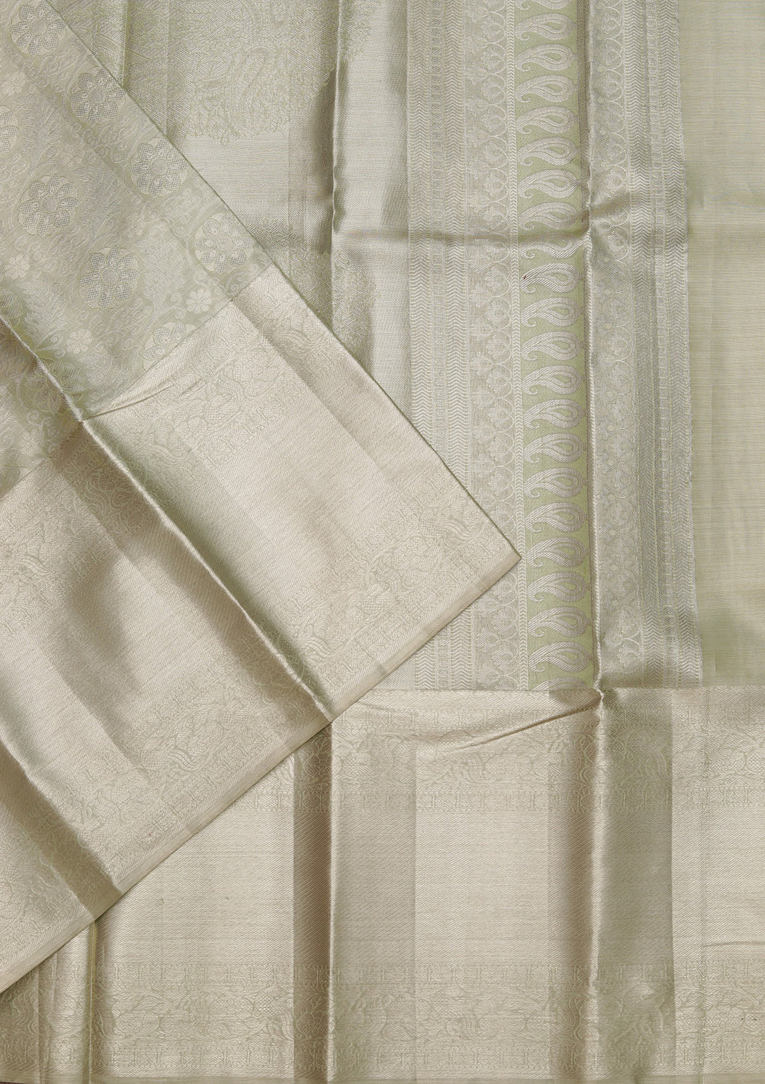 Pista Green Zariwork Kanjivaram Pure Silk Saree