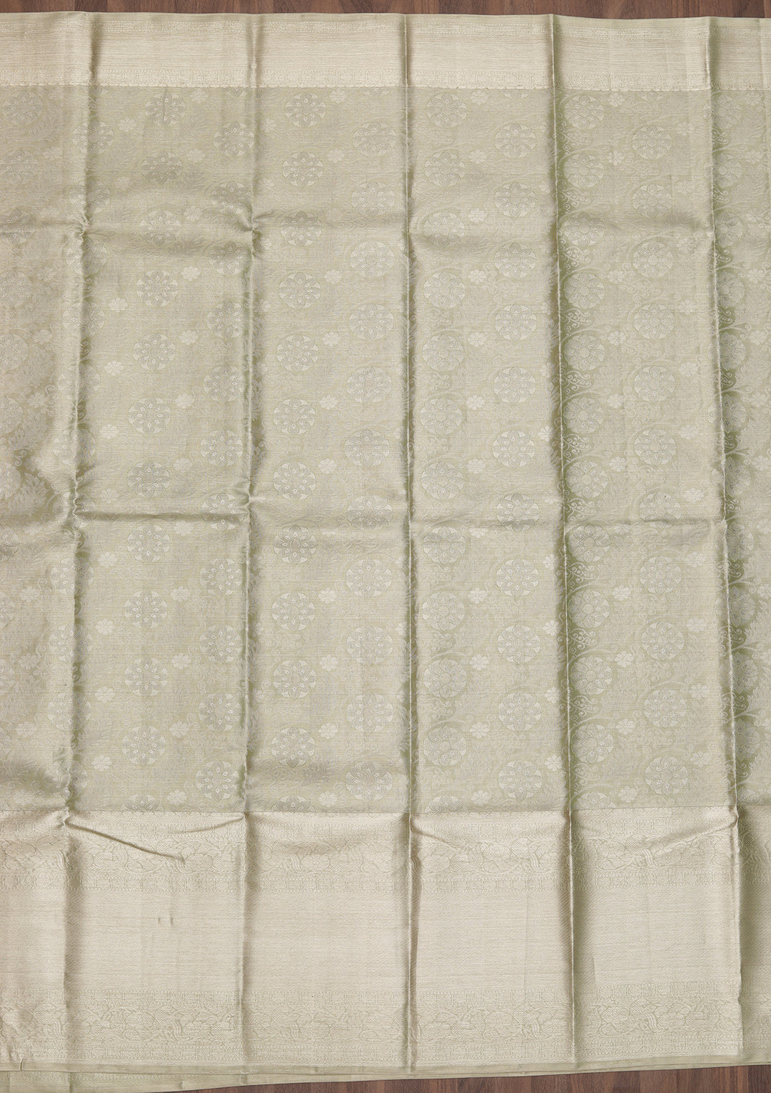 Pista Green Zariwork Kanjivaram Pure Silk Saree