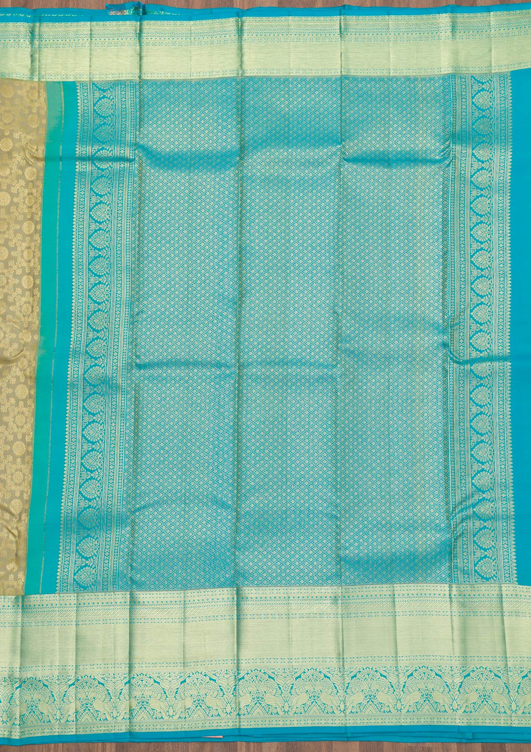 Pista Green Zariwork Kanjivaram Pure Silk Saree