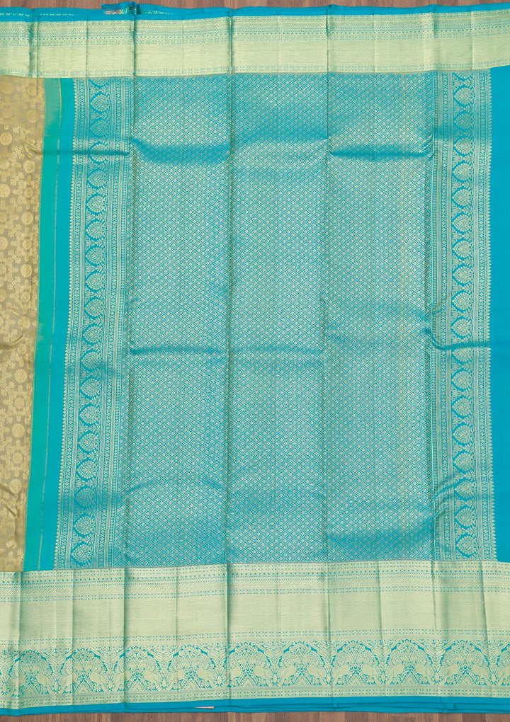 Pista Green Zariwork Kanjivaram Pure Silk Saree