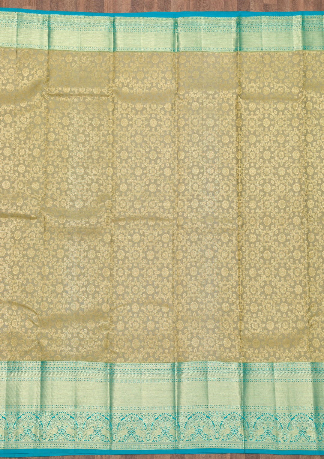 Pista Green Zariwork Kanjivaram Pure Silk Saree