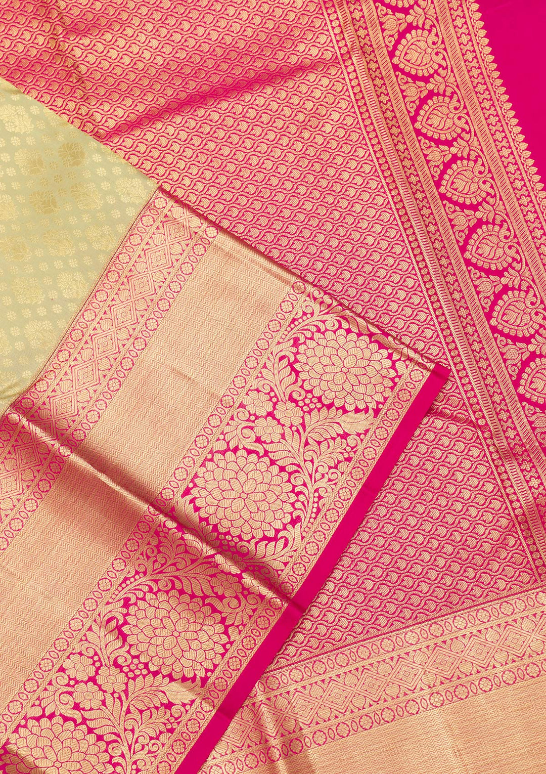 Pista Green Zariwork Kanjivaram Pure Silk Saree