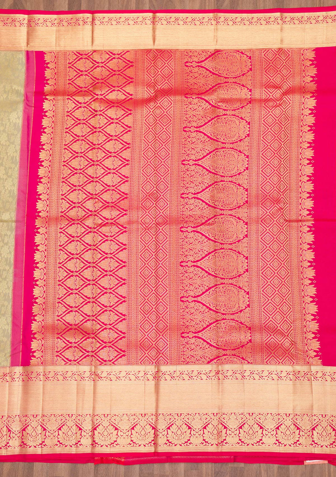Pista Green Zariwork Kanjivaram Pure Silk Saree