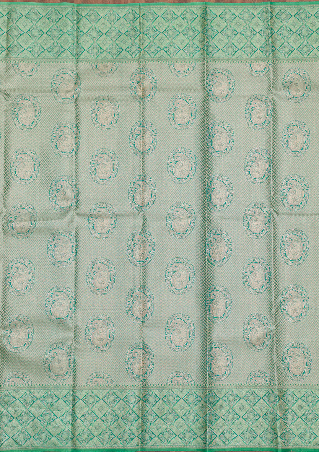 Pista Green Zariwork Pure Silk Saree