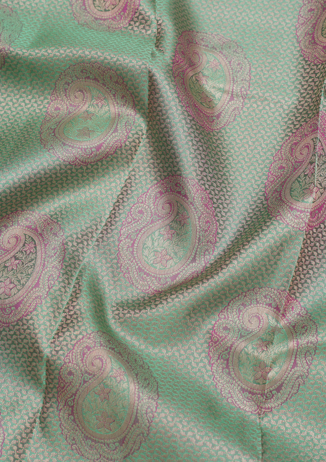 Pista Green Zariwork Pure Silk Saree