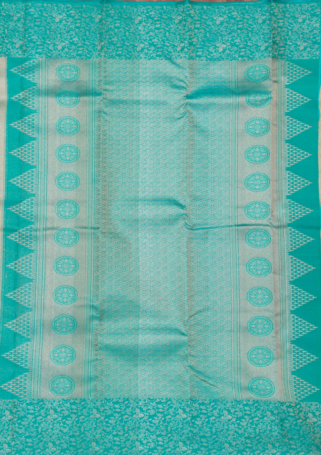 Pista Green Zariwork Pure Silk Saree
