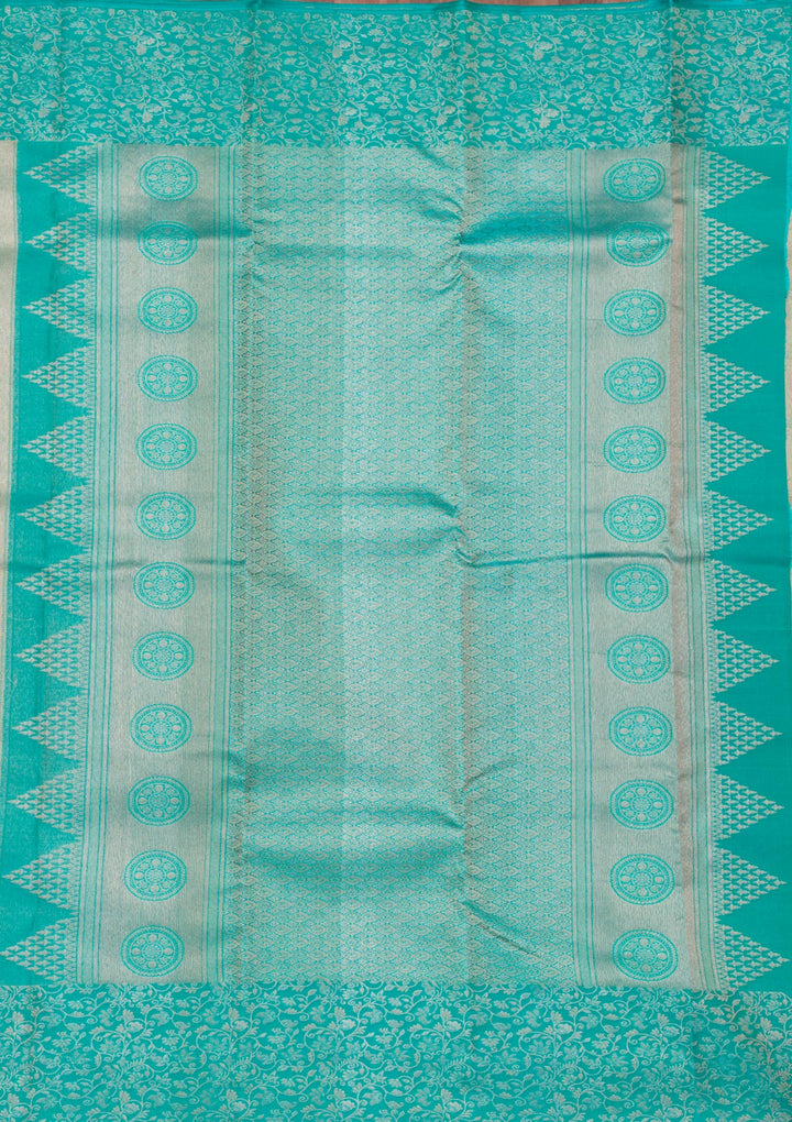 Pista Green Zariwork Pure Silk Saree