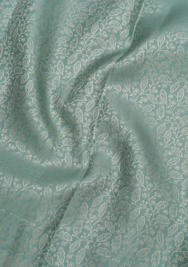 Pista Green Zariwork Pure Silk Saree