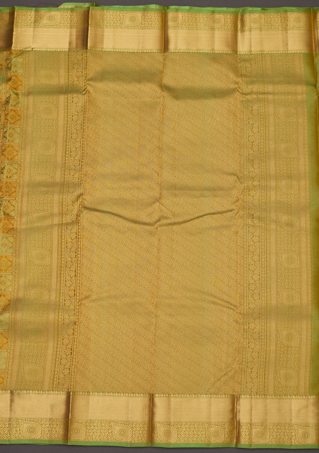 Pista Green Zariwork Pure Silk Saree