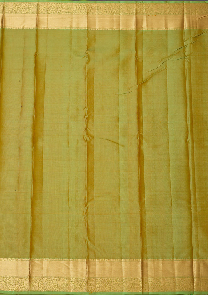 Pista Green Zariwork Pure Silk Saree