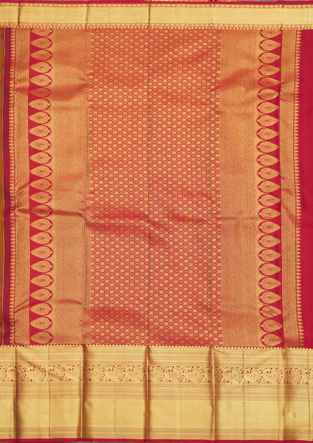 Parrot Green Zariwork Pure Silk Saree