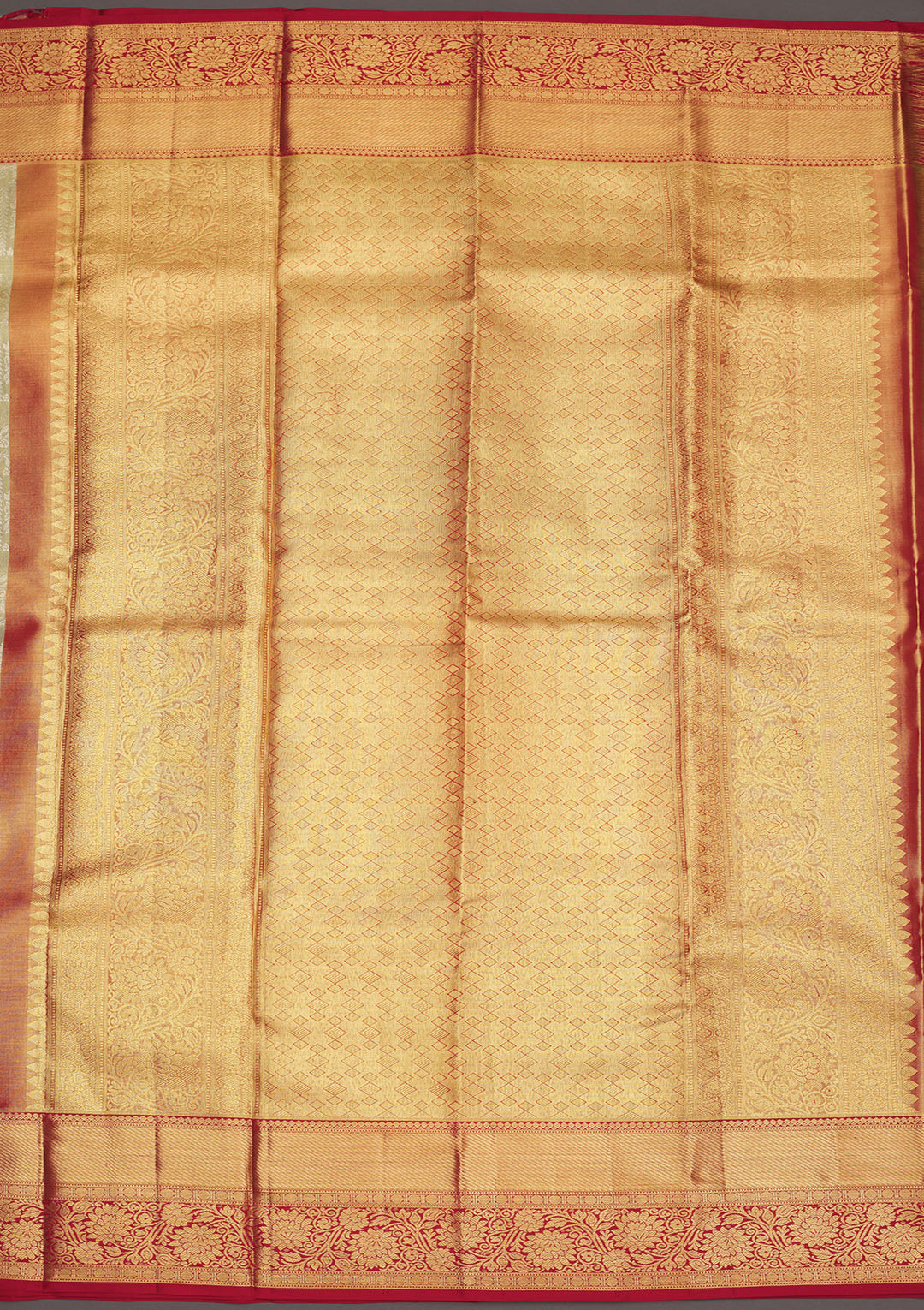 Pista Green Zariwork Pure Silk Saree