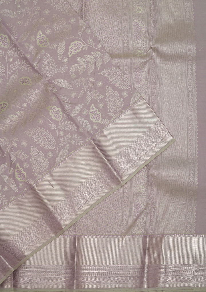 Pista Green Zariwork Pure Silk Saree
