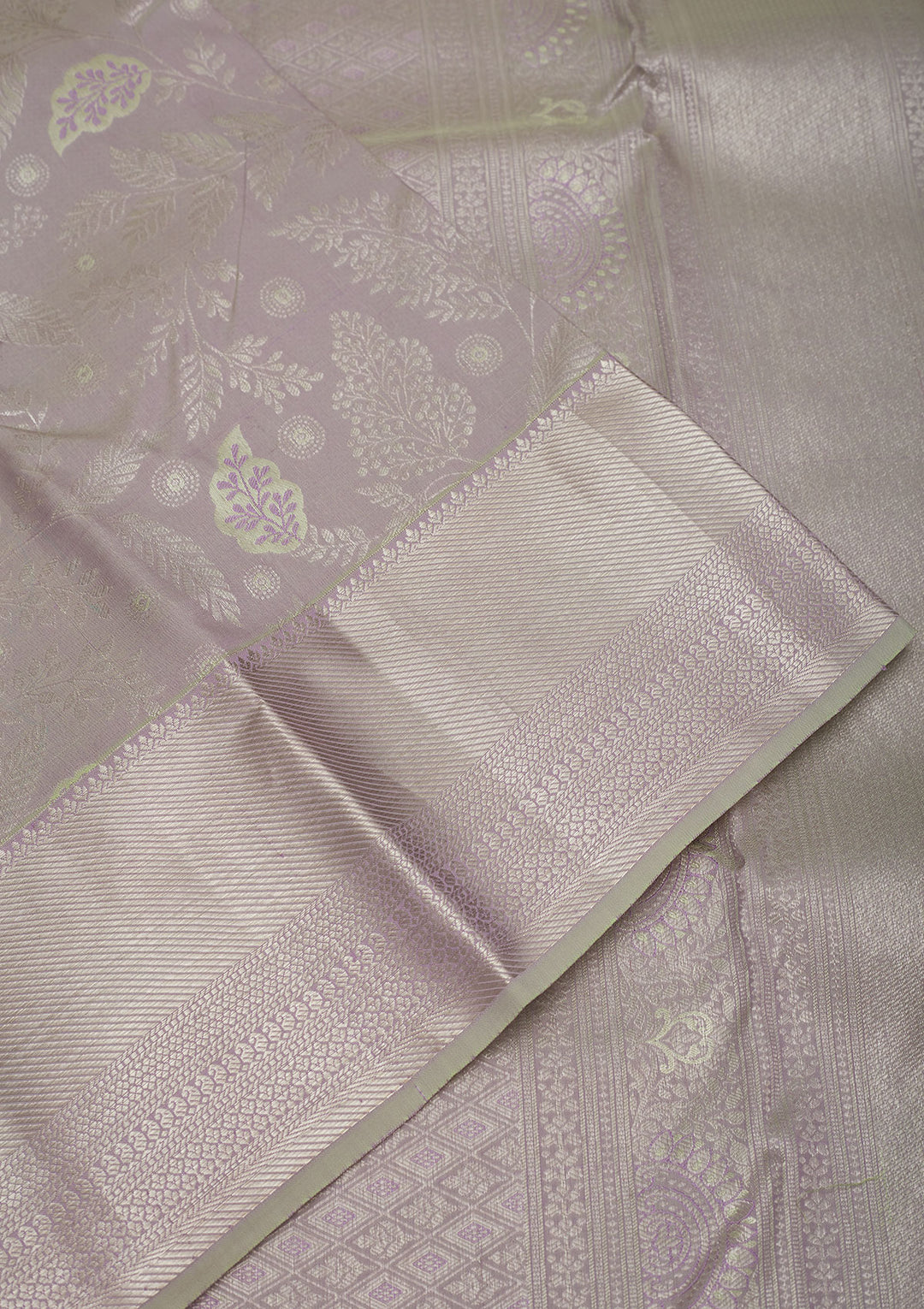 Pista Green Zariwork Pure Silk Saree