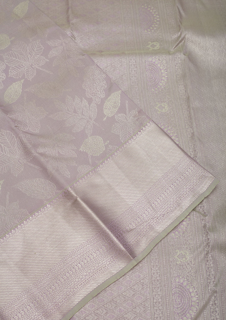 Grey Zariwork Pure Silk Saree