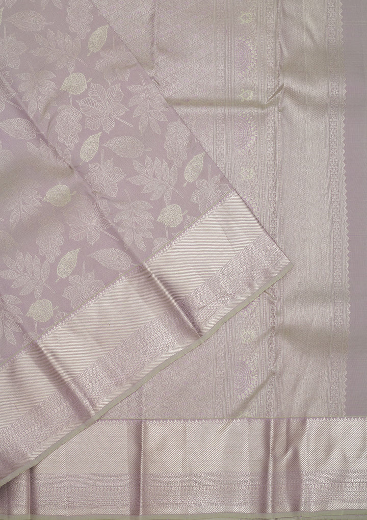 Grey Zariwork Pure Silk Saree