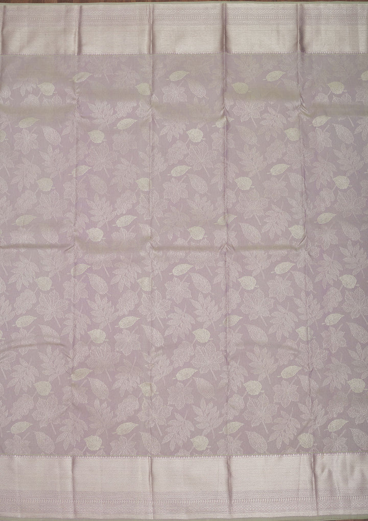 Grey Zariwork Pure Silk Saree