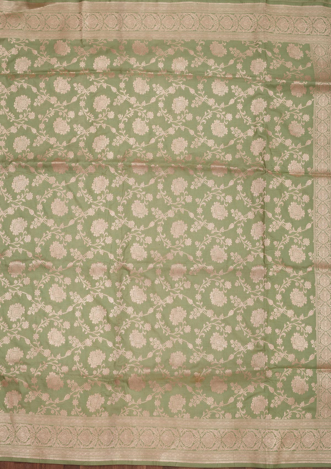 Pista Green Zariwork Pure Silk Saree