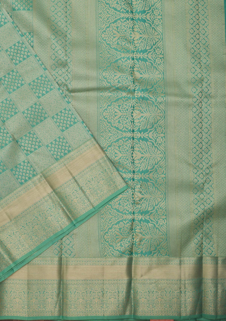 Pista Green Zariwork Pure Silk Saree