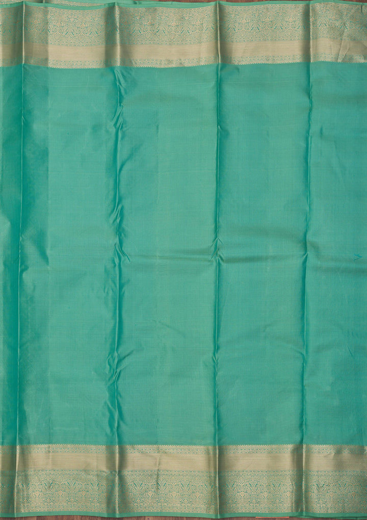 Pista Green Zariwork Pure Silk Saree