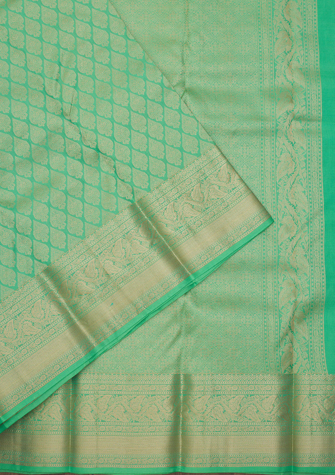 Pista Green Zariwork Pure Silk Saree