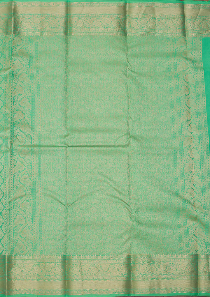 Pista Green Zariwork Pure Silk Saree