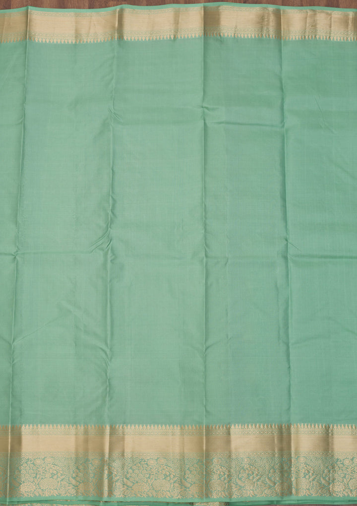 Pista Green Zariwork Pure Silk Saree