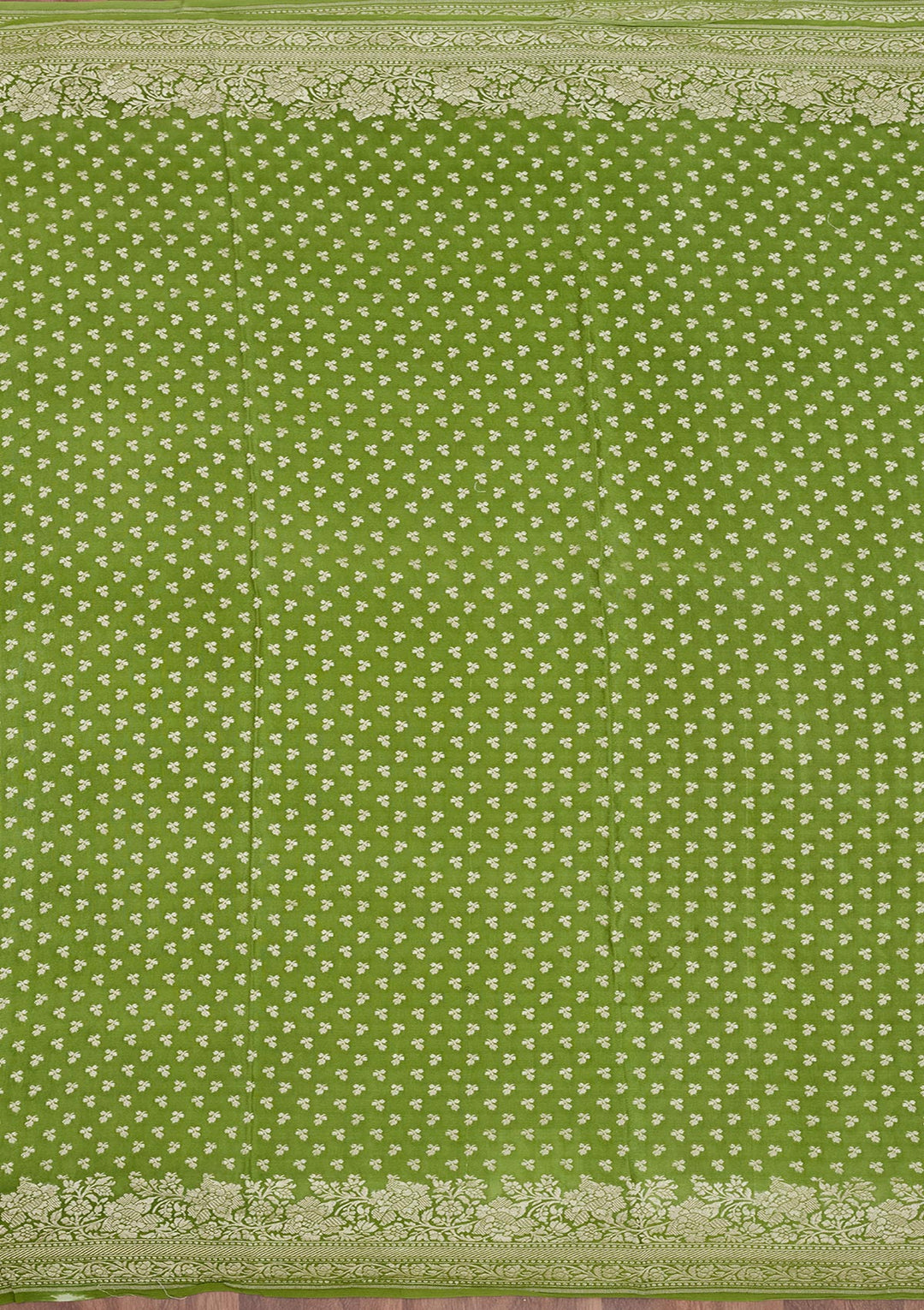 Pista Green Zariwork Pure Silk Saree