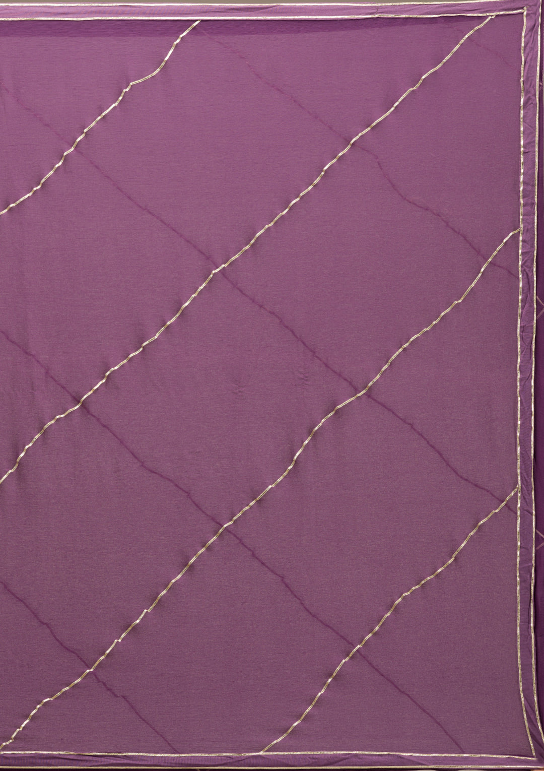 Purple Gotapatti Semi Crepe Readymade Salwar Suit