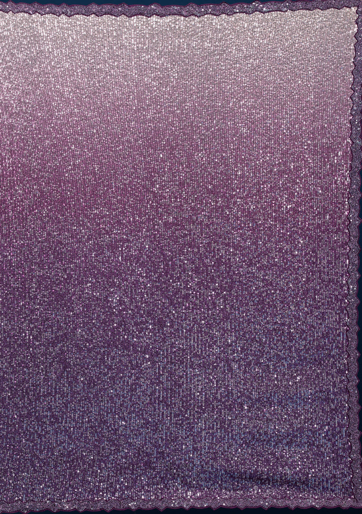 Purple Sequins Georgette Saree