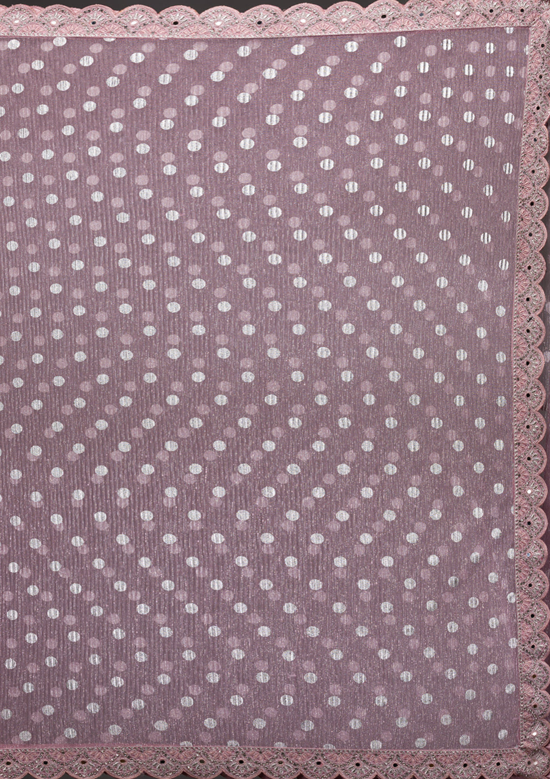 Onion Pink Stonework Shimmer Georgette Saree