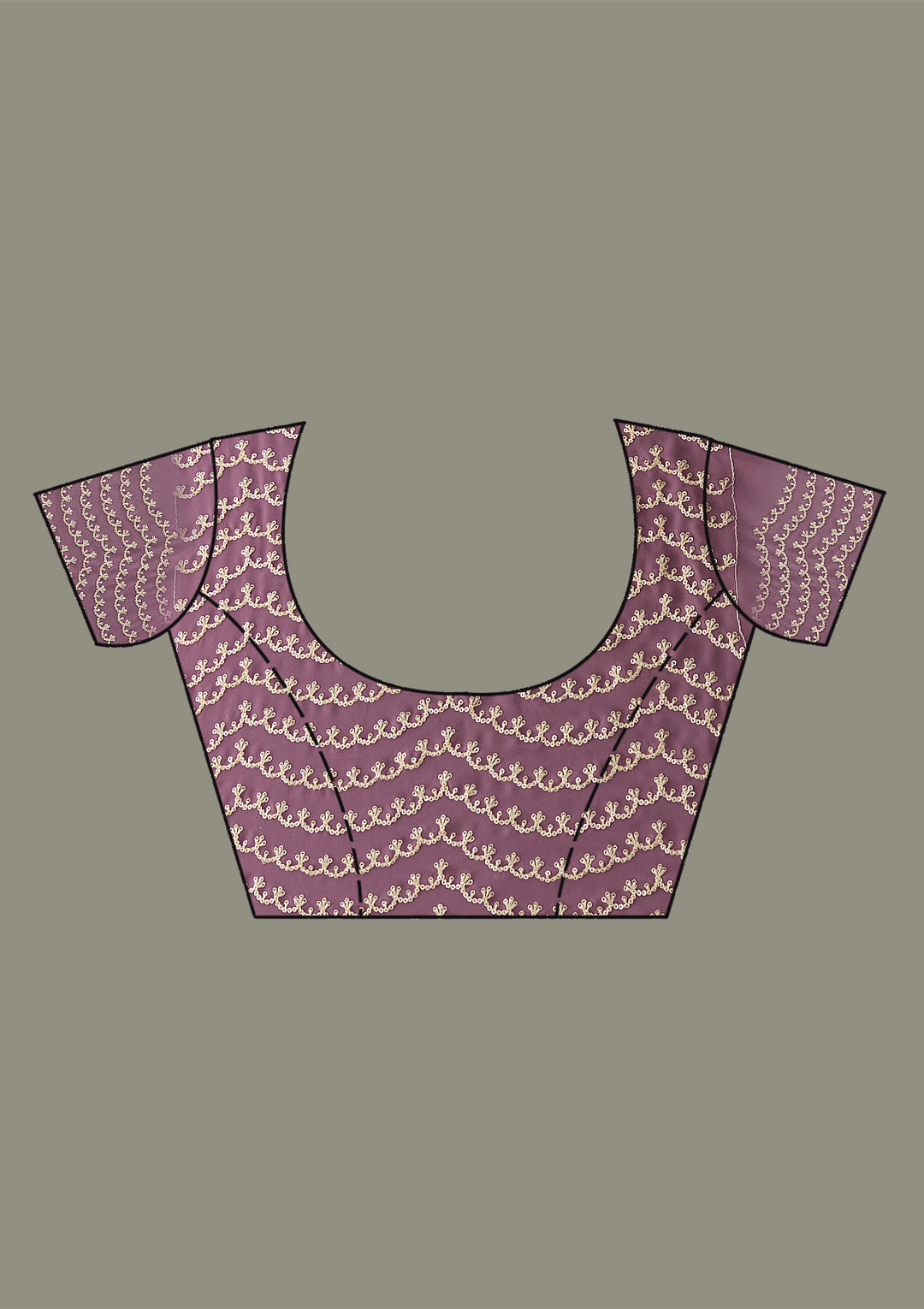 Purple Thread Work Tissue Saree