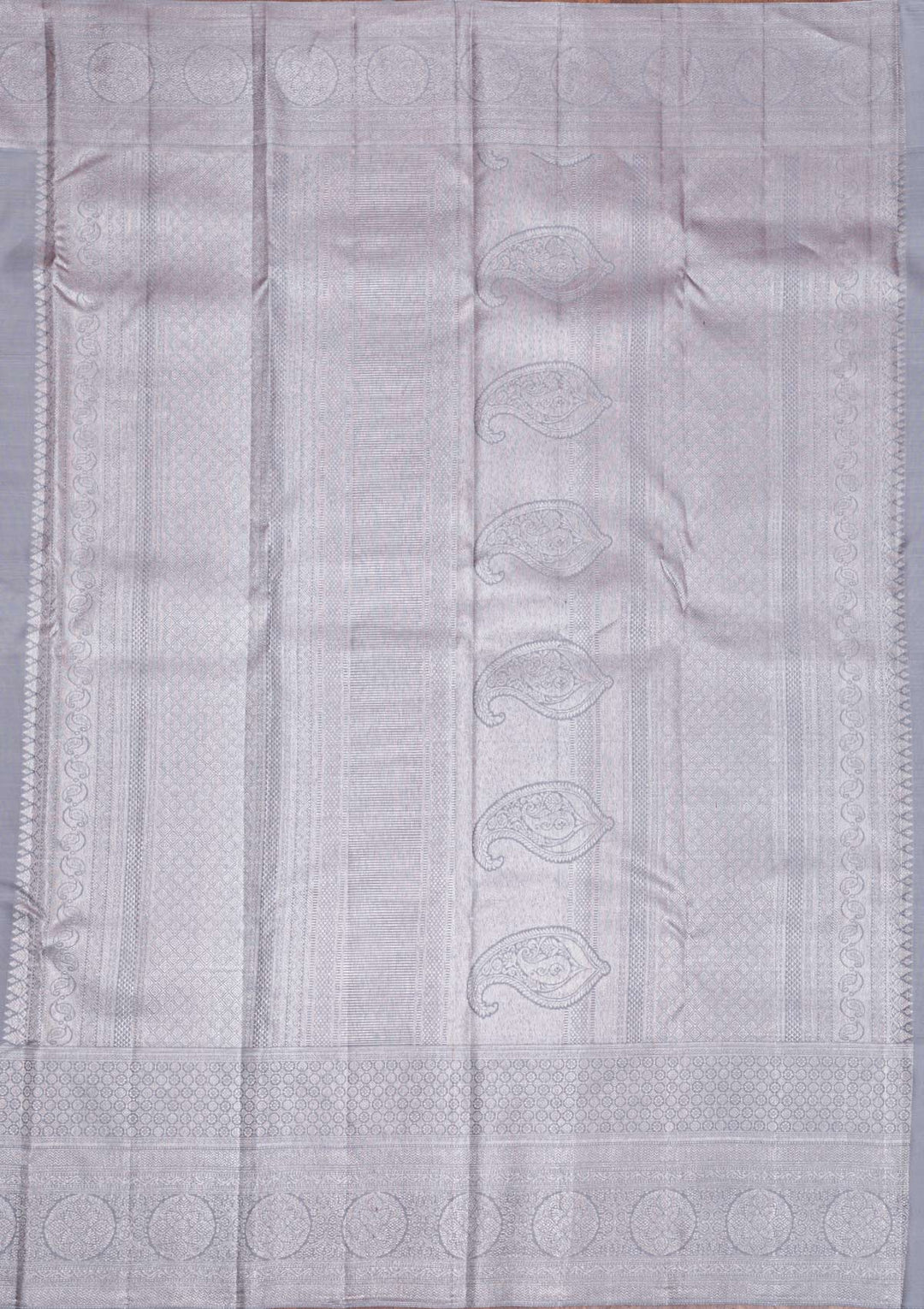 Purple Silver Zariwork Pure Silk Saree