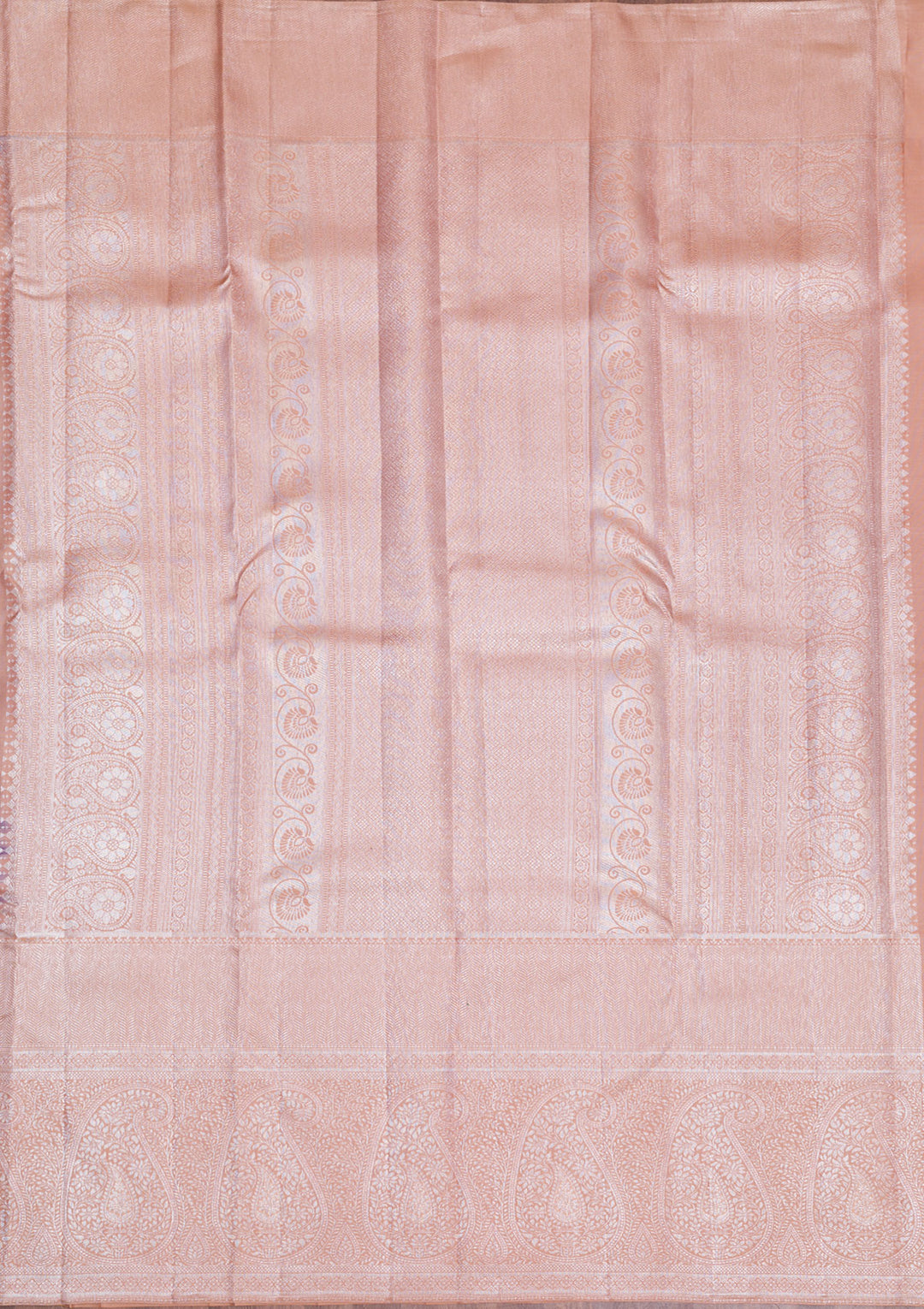Purple Silver Zariwork Kanjivaram Pure Silk Saree