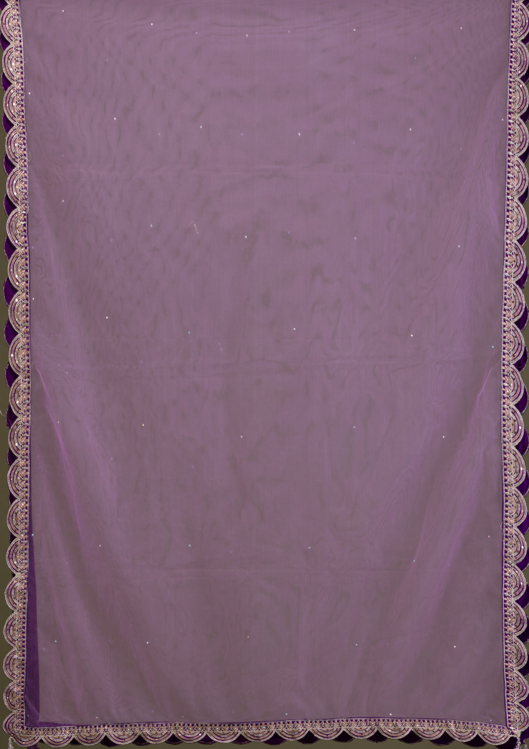 Purple Stonework Georgette Readymade Lehenga