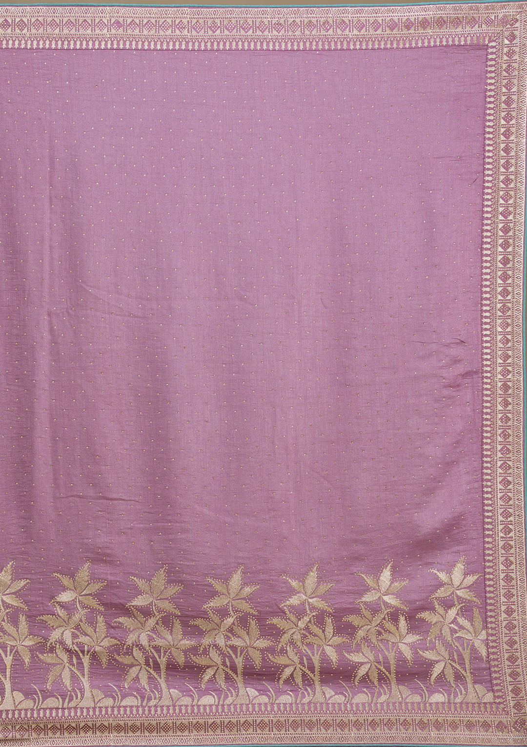 Purple Stonework Soft Silk Saree