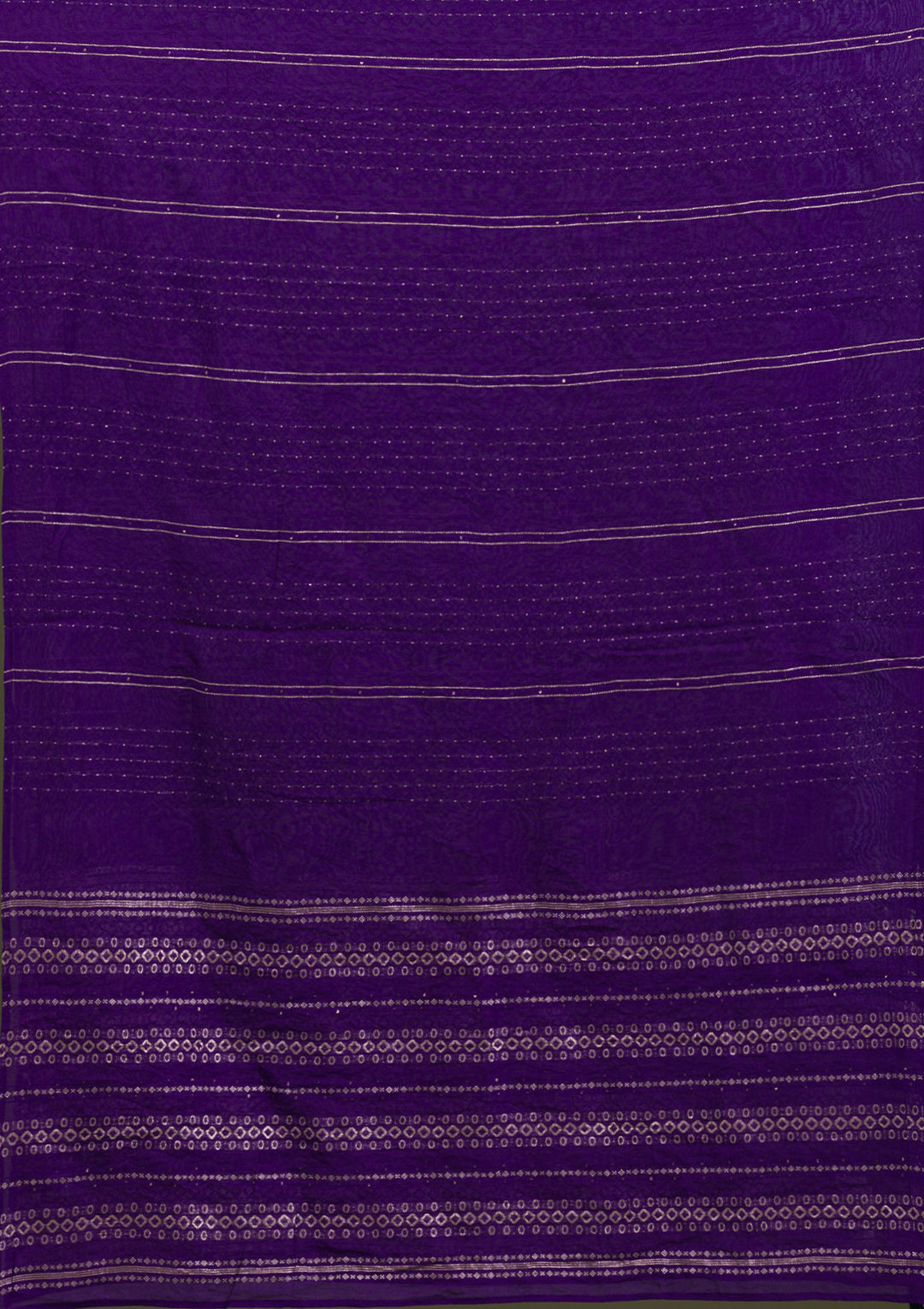 Purple Zariwork Art Silk Readymade Salwar Suit