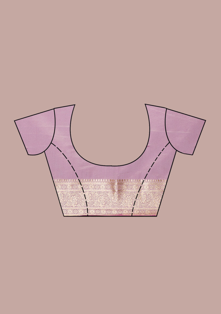 Purple Zariwork Banarasi Silk Saree