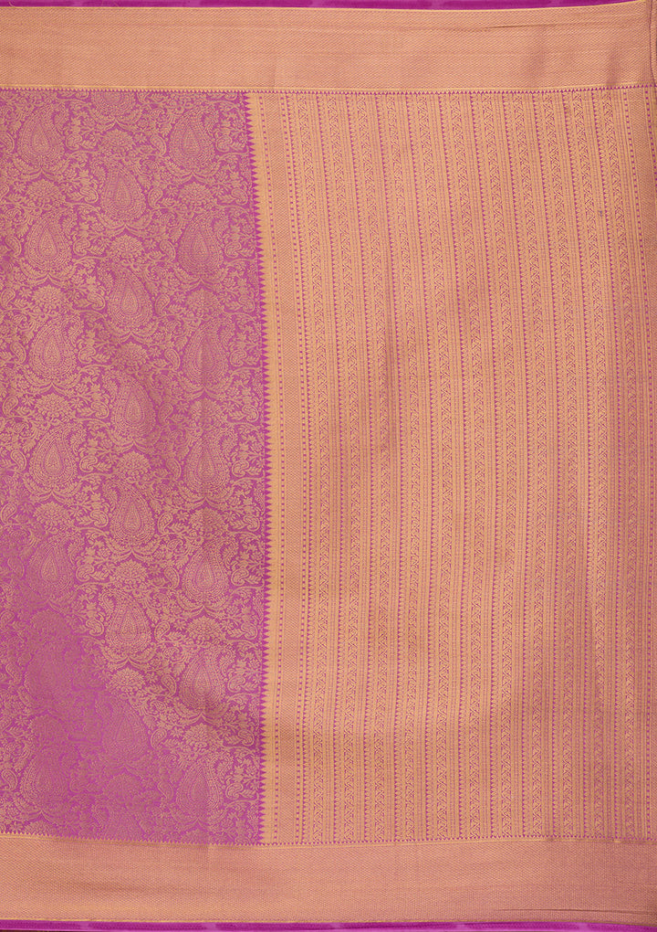 Purple Zariwork Banarasi Silk Saree