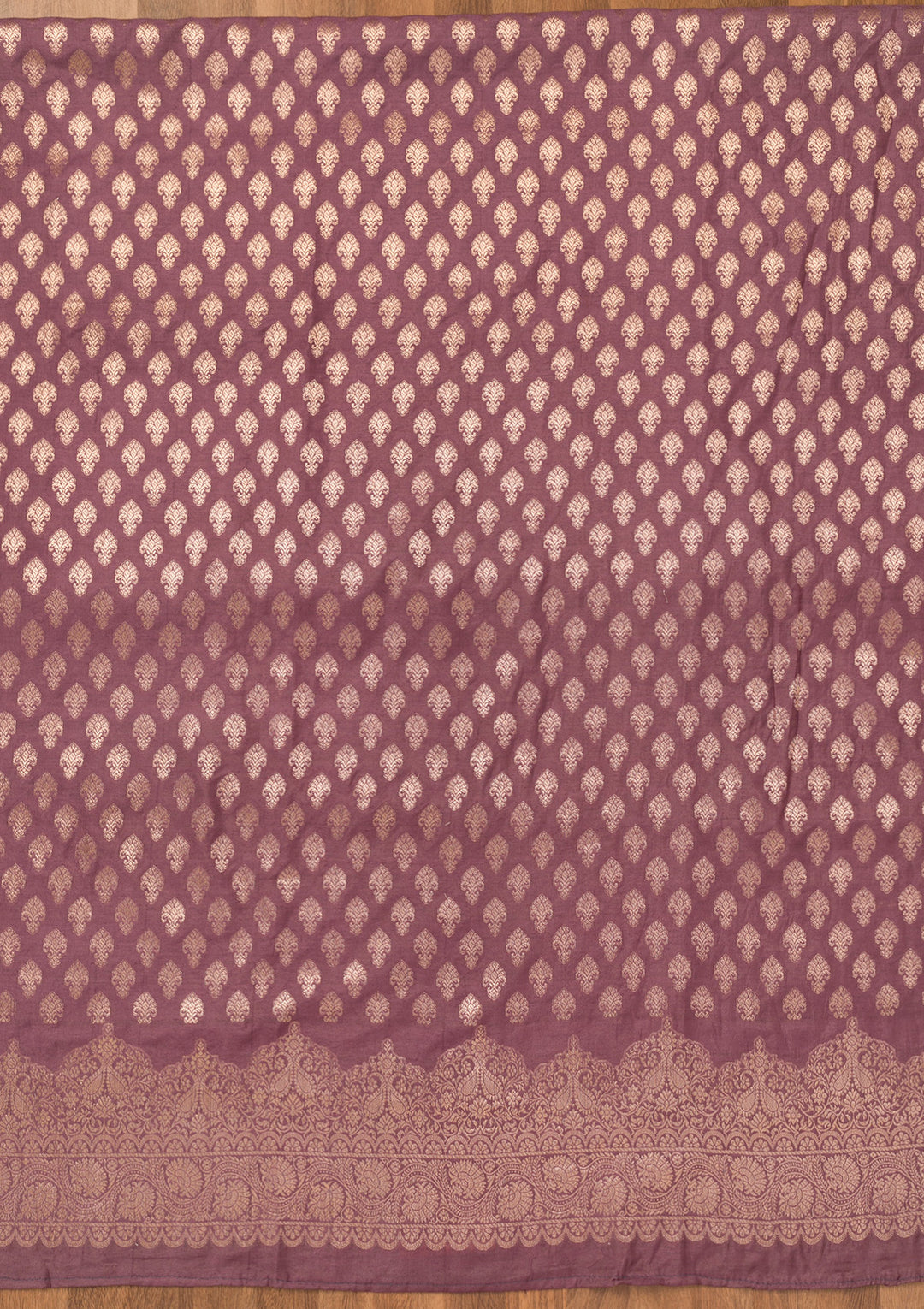 Purple Zariwork Banarasi Unstitched Salwar Suit