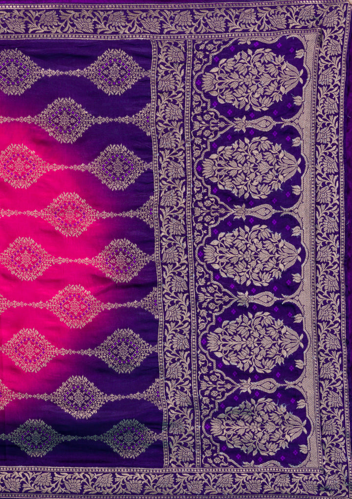 Purple Zariwork Crepe Readymade Salwar Suit