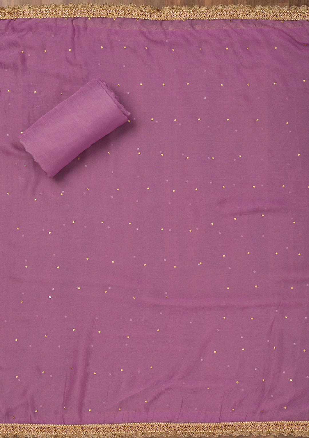 Purple Zariwork Organza Unstitched Salwar Suit