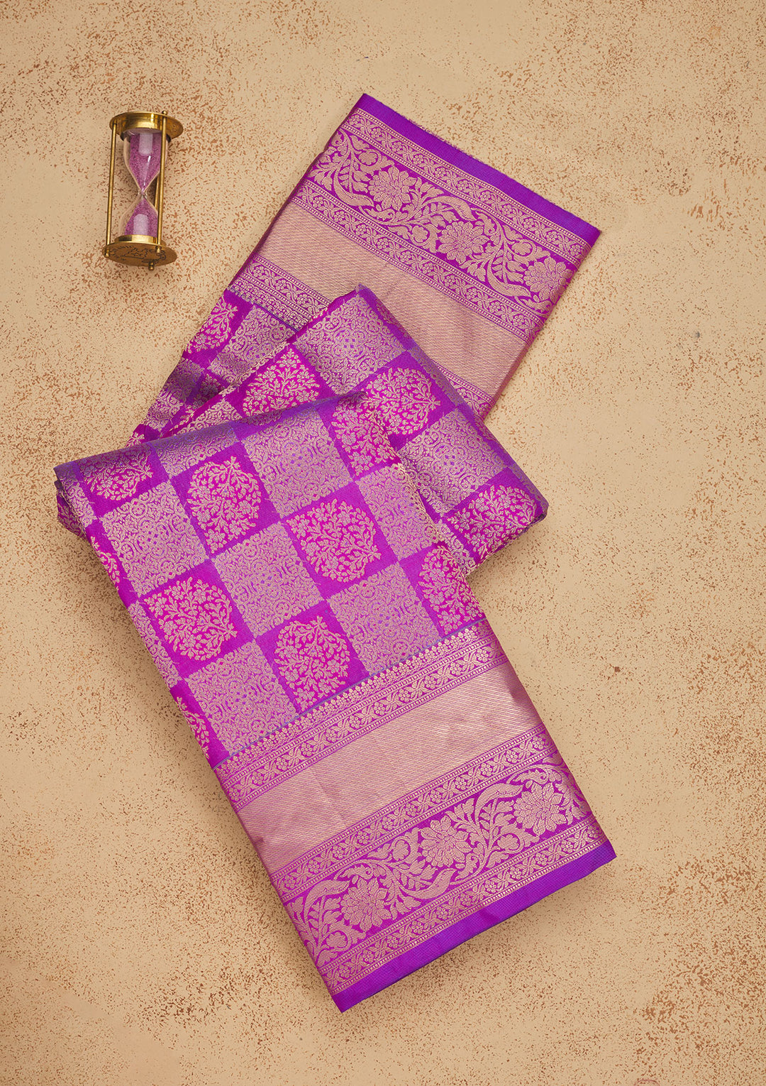 Purple Zariwork Pure Silk Saree