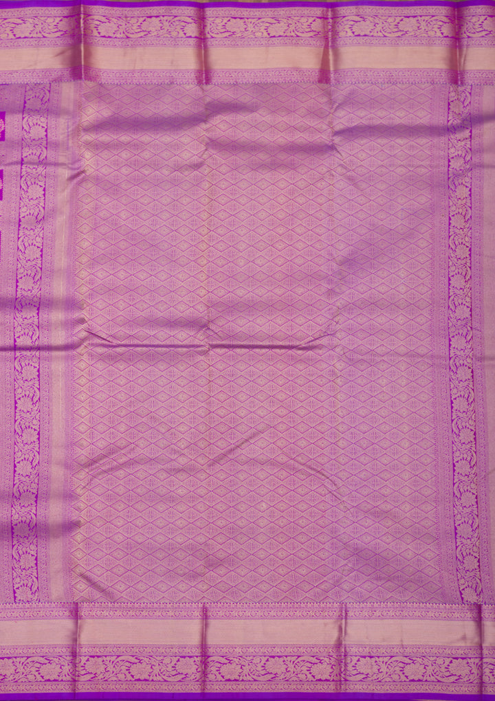 Purple Zariwork Pure Silk Saree