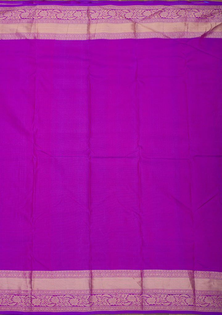 Purple Zariwork Pure Silk Saree