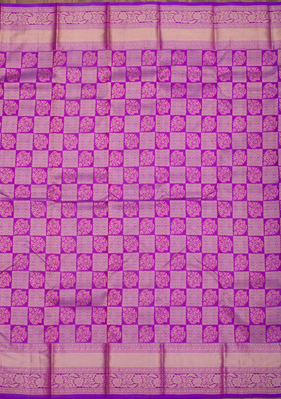 Purple Zariwork Pure Silk Saree