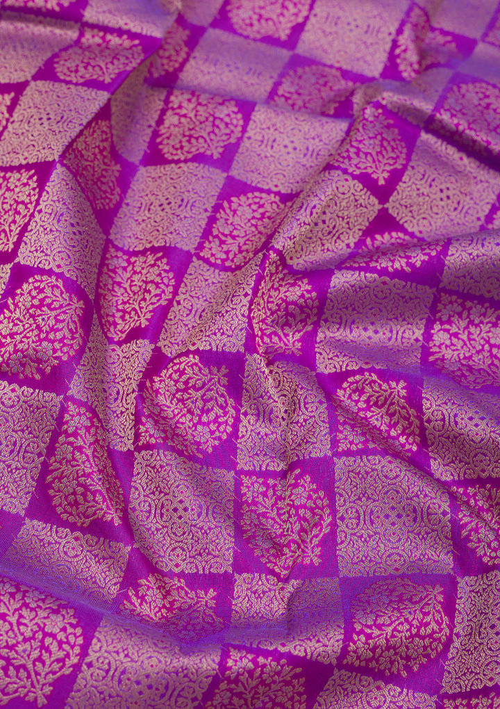 Purple Zariwork Pure Silk Saree