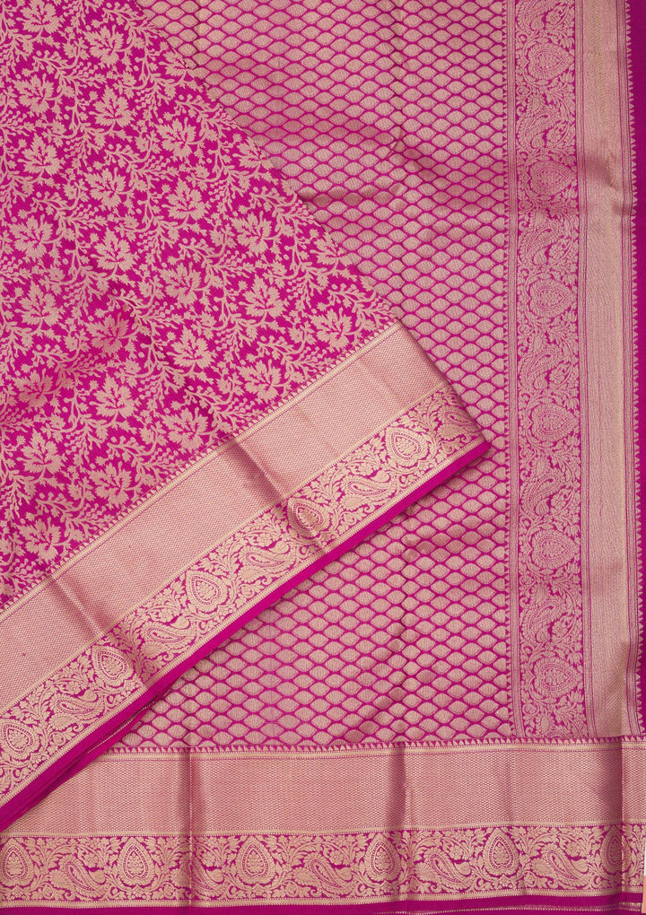 Purple Zariwork Pure Silk Saree